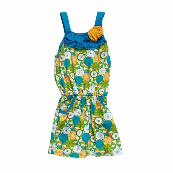 Kickee Pants Bamboo Beach Umbrella Flower Romper Size 5 - Picture 1 of 4
